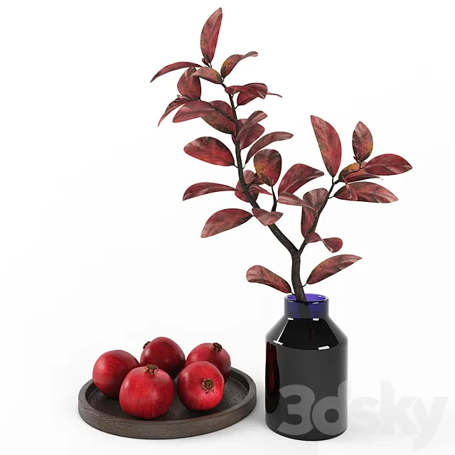 Decorative set with garnets Free Download