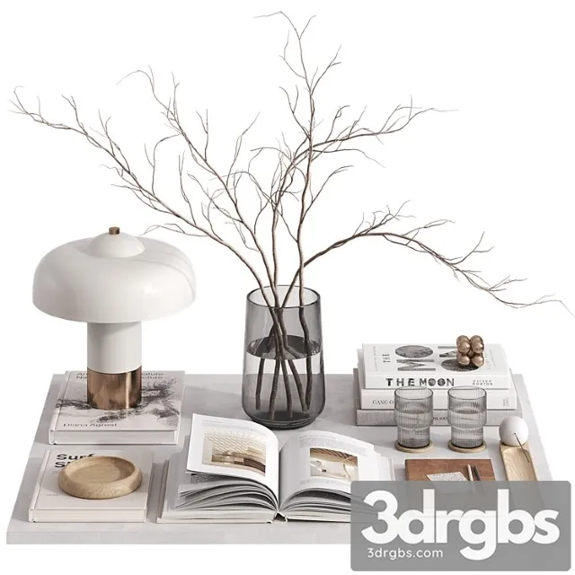Decorative Set With Giovanni Table Lamp 3D Model Download