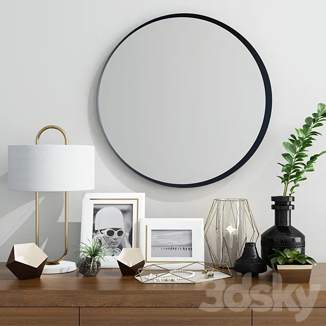 Decorative set with lamp by Ceci Thompson 3DModel