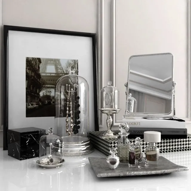 Decorative set with mirror 3D Model