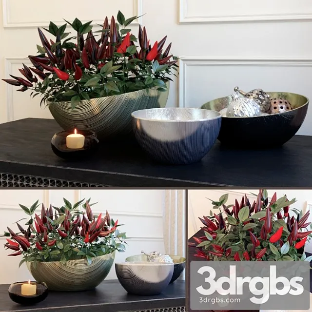 Decorative Set With Pierts by Kelly Hoppen 2 3D Model Free