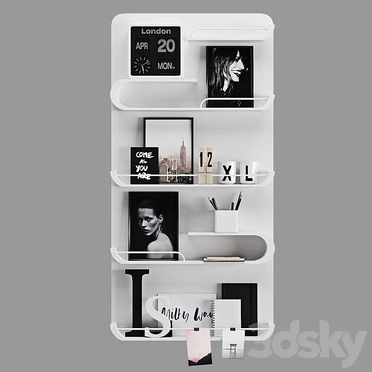 Decorative set with shelf