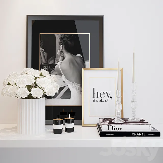 Decorative set with the console 3DModel