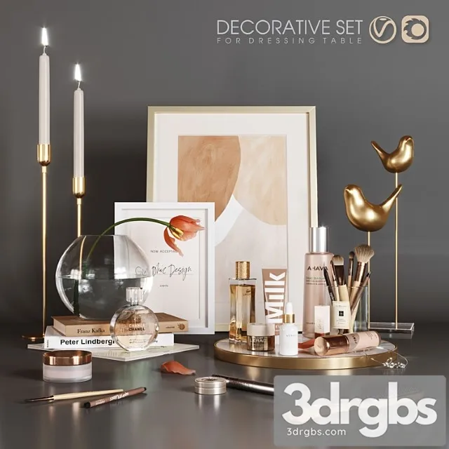 Decorative set with tulip Free Download