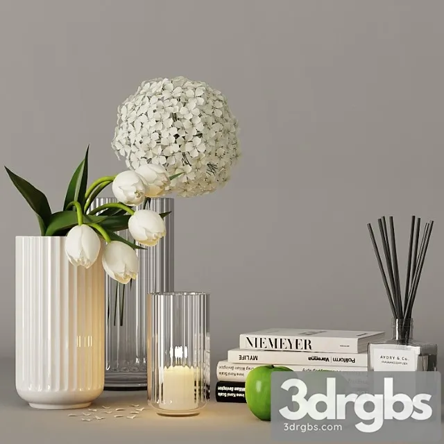 Decorative Set With Tulips And Hydrangea Free Download