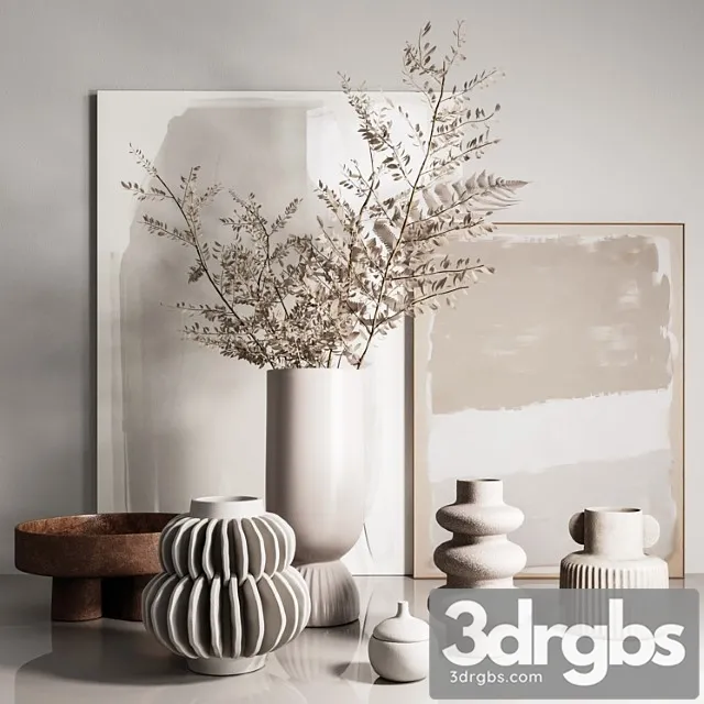 Decorative set with vases 3D Model Download