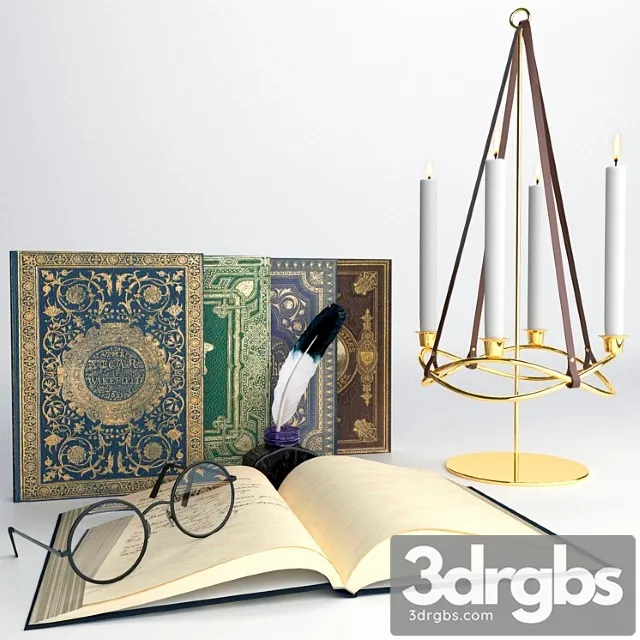 Decorative Set Writer 1 3D Model Download