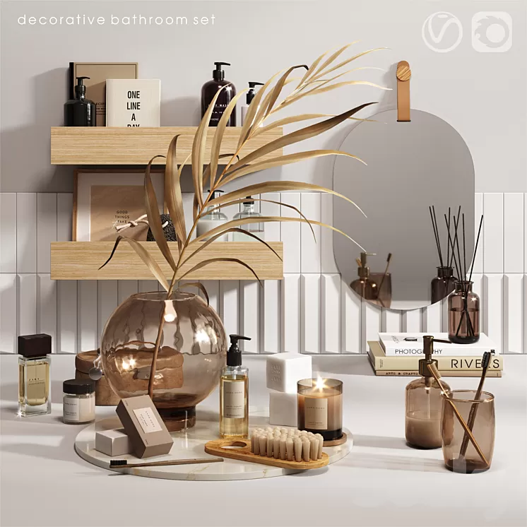 Decorative Set Z ara H ome 3D Model