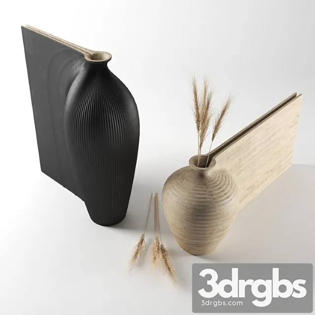 Decorative set Zaha hadid vases 3D Model Download