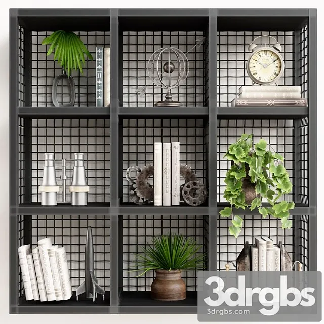 Decorative set Zinc restoration hardware shelf 3D Model Download