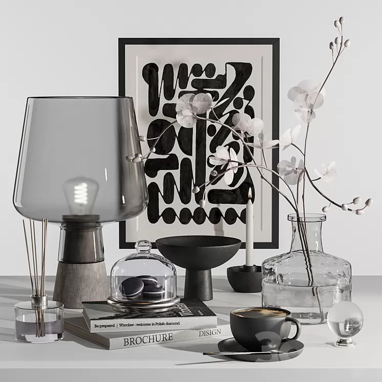 Decorative set011 3D Model Free