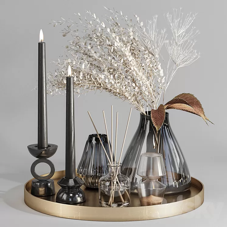 Decorative set06 3D Model Free