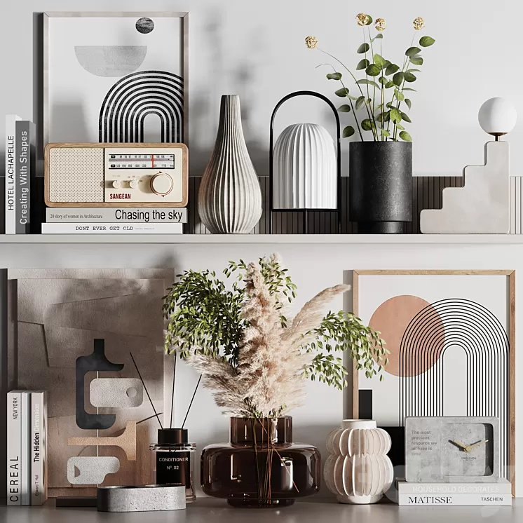 Decorative Set32 3D Model Free