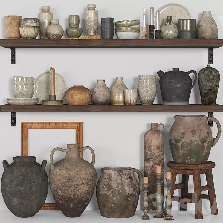 Decorative set_05za 3D Model Free