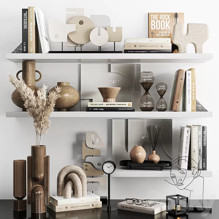 Decorative set_07 3D Model Free