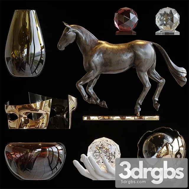 Decorative set_123 3D Model Download