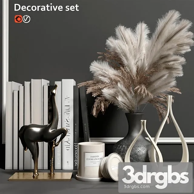 Decorative set_1_2 3D Model Free
