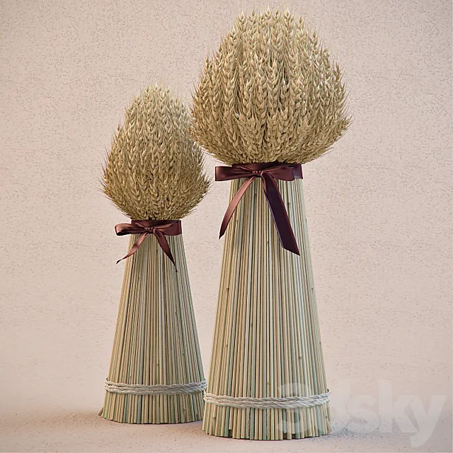 Decorative sheaves of ears 3D Model