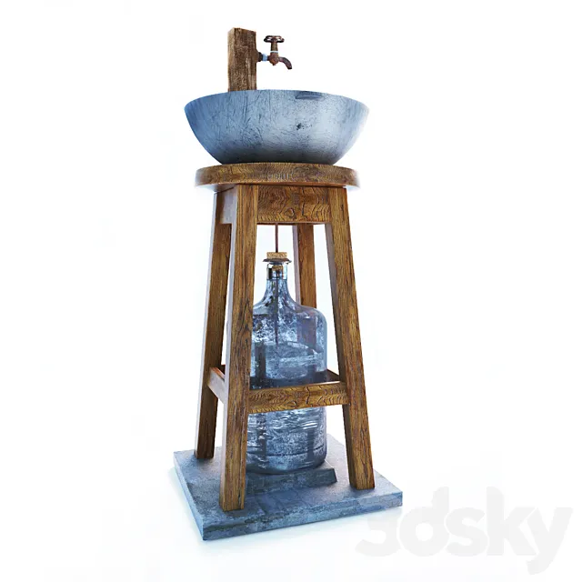 Decorative shell-fountain 3D Model
