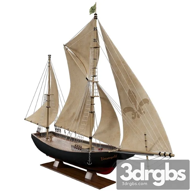 Decorative Ship Model 3D Model Download