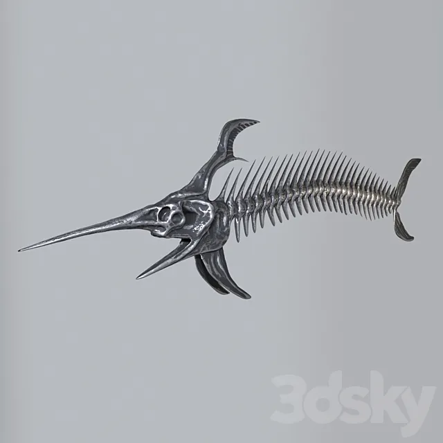 Decorative skeleton of fish 3D Model