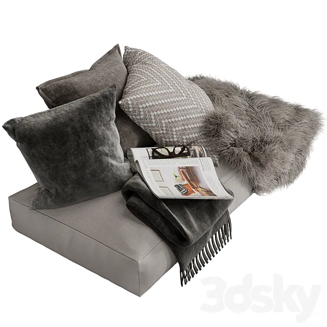 Decorative soft corner for the windowsill 2 3D Model