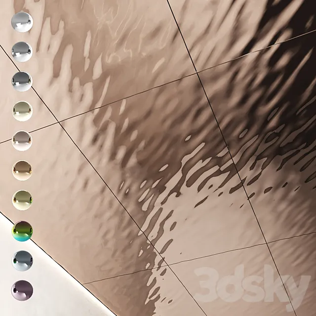 Decorative steel sheets with waves 02 Free Download