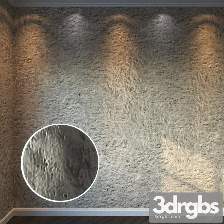 Decorative stucco 439 - 8k material 3D Model Free