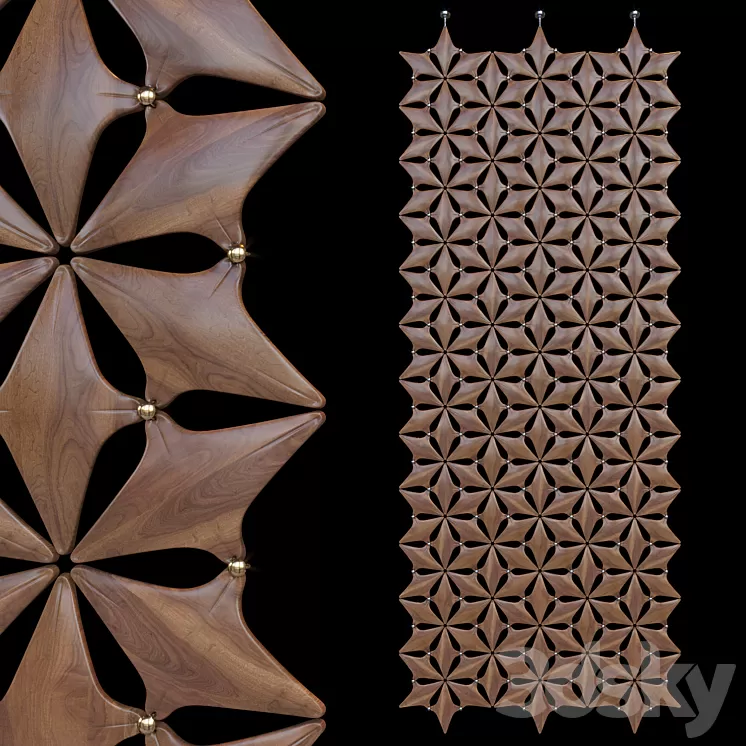 Decorative suspended partition wall Vargov® Design 3D Model