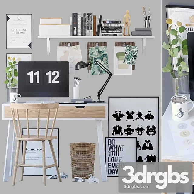 Decorative table 3 2 3D Model Free