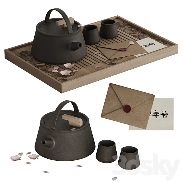 Decorative tea set | Tea set 01 3D Model