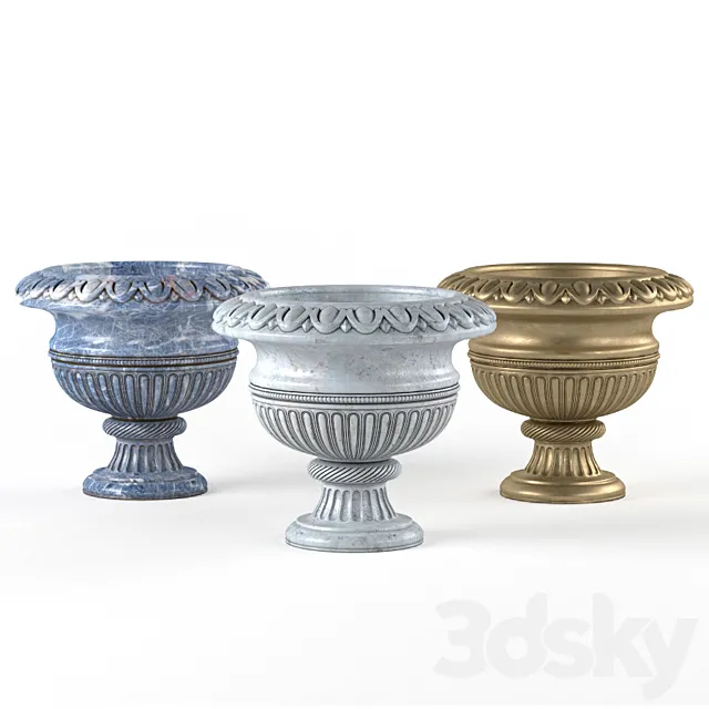 Decorative vase for a flower pot. A pot. Flowerpot 3DModel