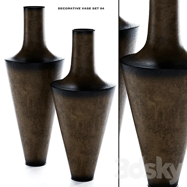 decorative vase set 04 Free Download
