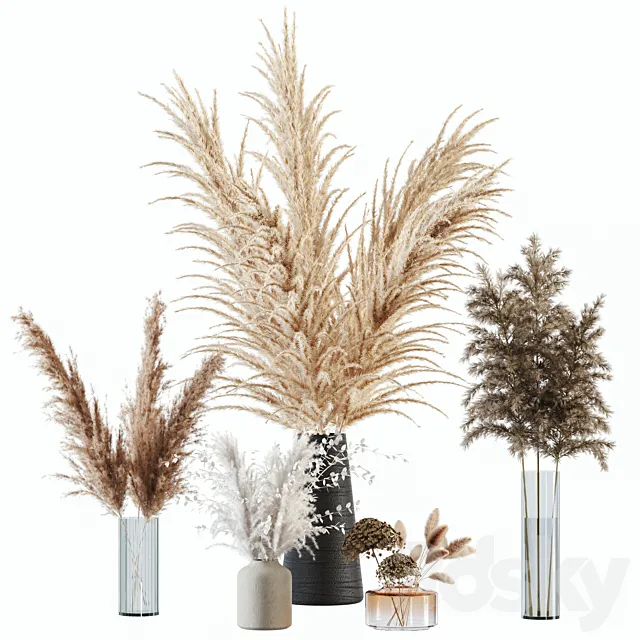 Decorative vase set 3DModel