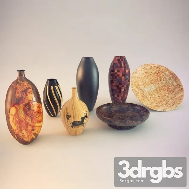 Decorative Vases 3D Model Free