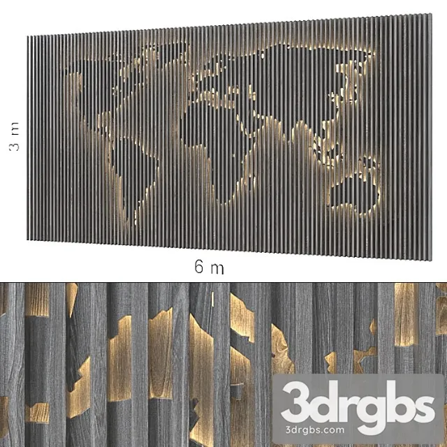 Decorative wall 146. 3D Model Free