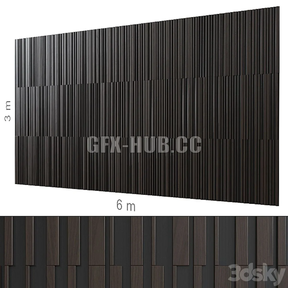 Decorative wall 168 3D Model