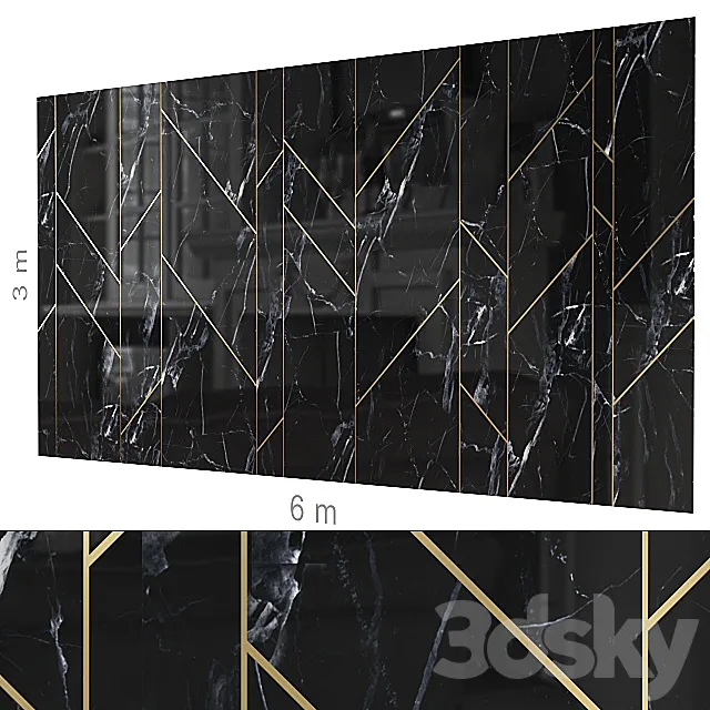Decorative wall 180. 3D Model