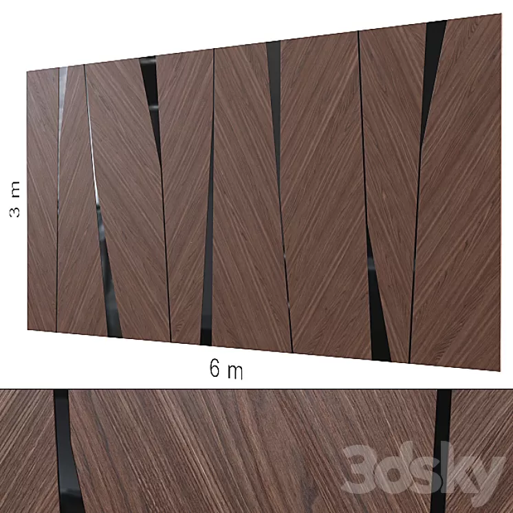 Decorative wall 186. 3D Model