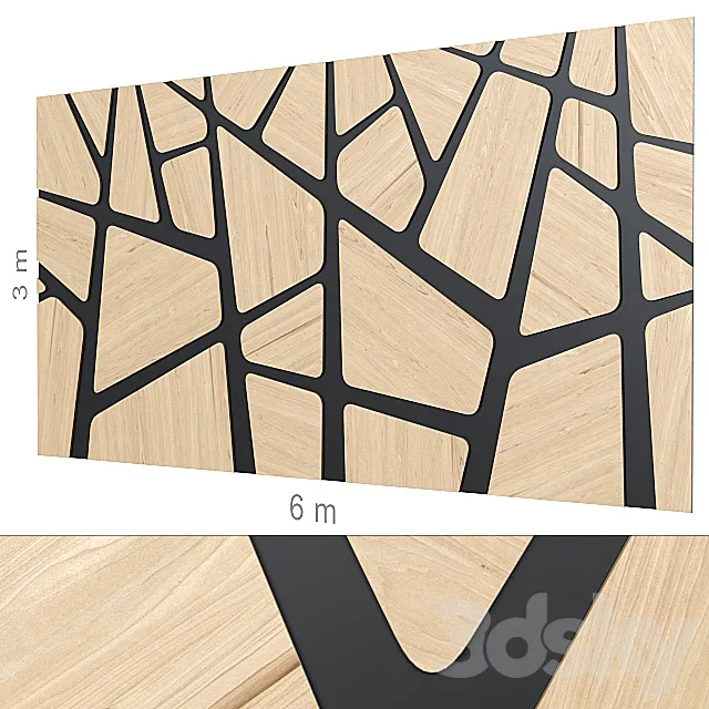 Decorative wall 191. 3D Model