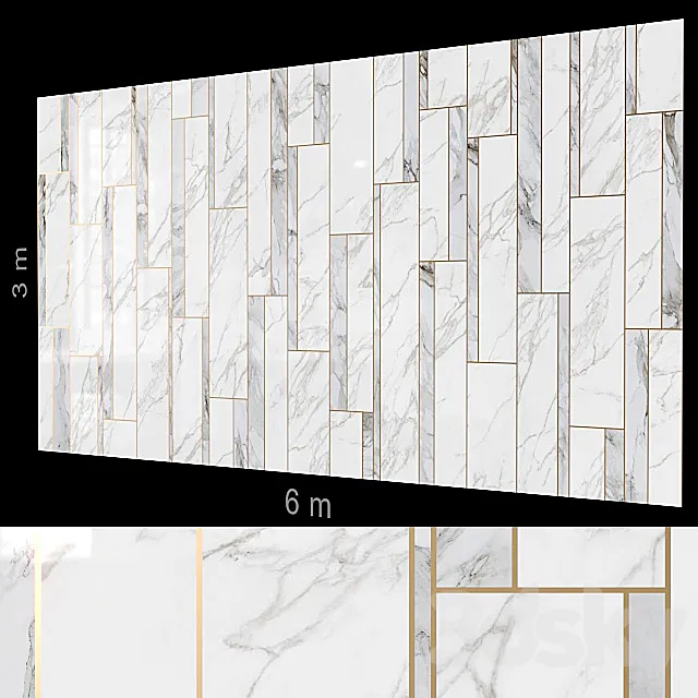 Decorative wall 213. 3DModel
