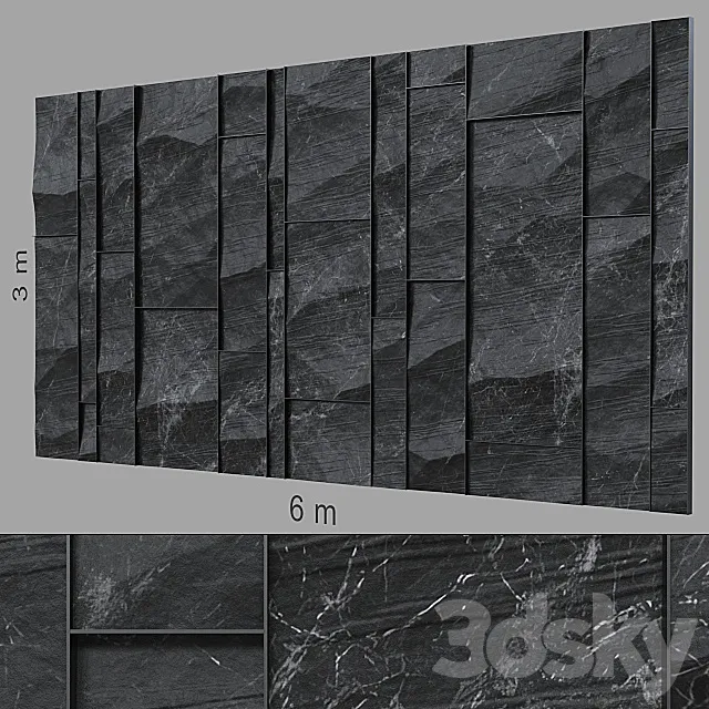 Decorative wall 225. 3DModel