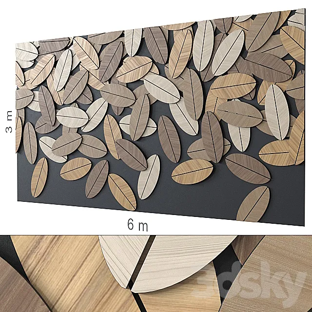 Decorative wall 227. 3D Model