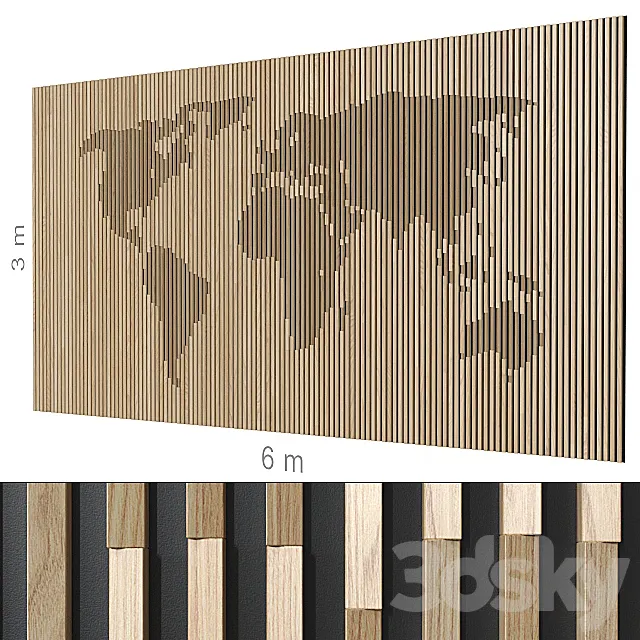 Decorative wall 233. 3DModel