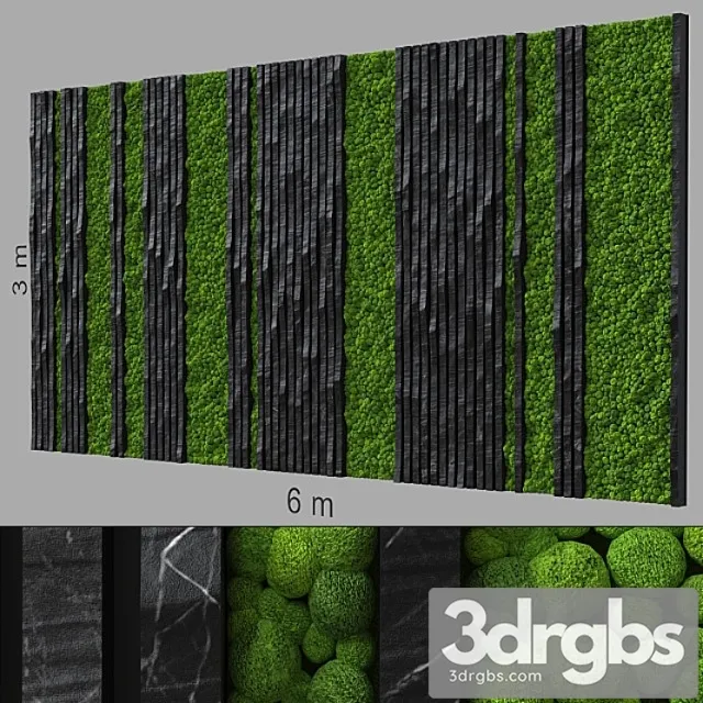 Decorative wall 240. 3D Model Free