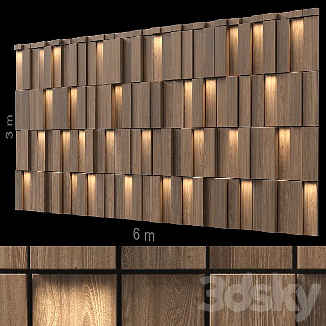 Decorative wall 245. 3D Model