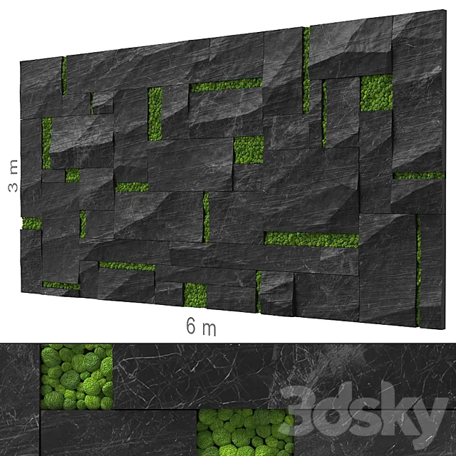 Decorative wall 250. 3DModel