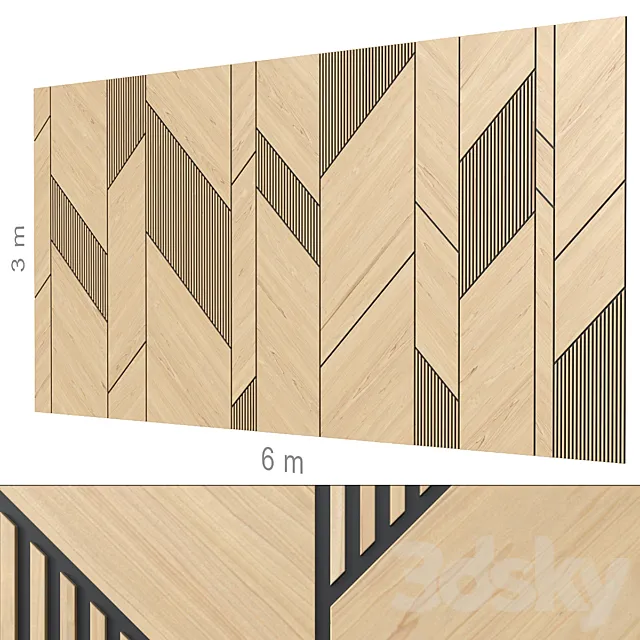 Decorative wall 256. 3D Model