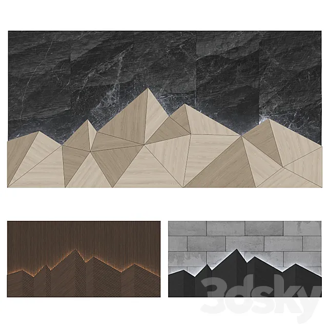 Decorative wall 286. 3D Model