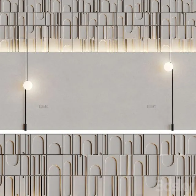Decorative wall 3D panel 014 3D Model